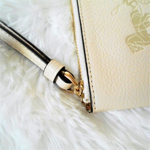 Coach Jes Corner Zip Wristlet Chalk